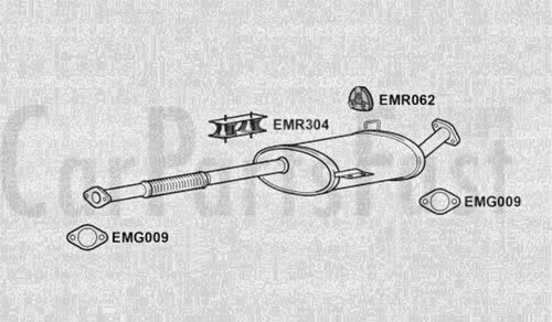 Exgm3060 exhaust box vauxhall - exgm3060,
