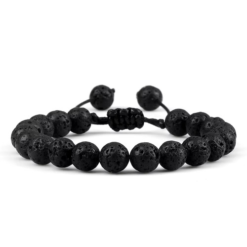 8mm tiger eye lava stone - tiger,