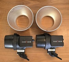 Lot 2x INTERfit EX150 - Home Studio Flash Lights Bundle - M2695