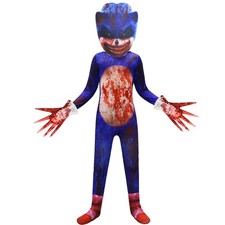 Kids Halloween Scary Sonic The Hedgehog Jumpsuit Cosplay Costume Fancy Dress UK