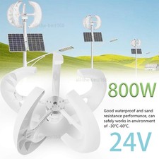 800W Wind Turbine Vertical Power Generator Kit MPPT Hybrid Charge Controller 24V