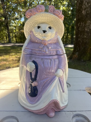 Fancy rabbit cookie jar - rabbit,