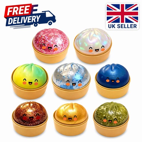 Squishy dumpling glitter toy - glitter,