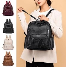 Women Ladies Vintage Soft Leather Backpack Casual Daypack Laptop Bag Satchel Bag