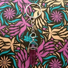 Crystal Keyring Natural Quartz