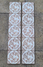 SET OF TEN FIREPLACE TILES