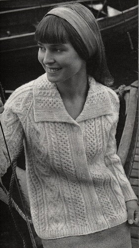 Ladies aran cardigan - cardigan, jacket