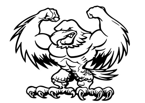 Sticker eagle hero - hero,