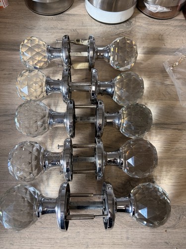 Large crystal door knobs - large,