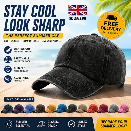 Stonewash cotton baseball cap - stonewash,