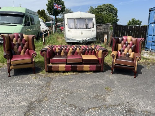Leather chesterfield harlequin - chesterfield,