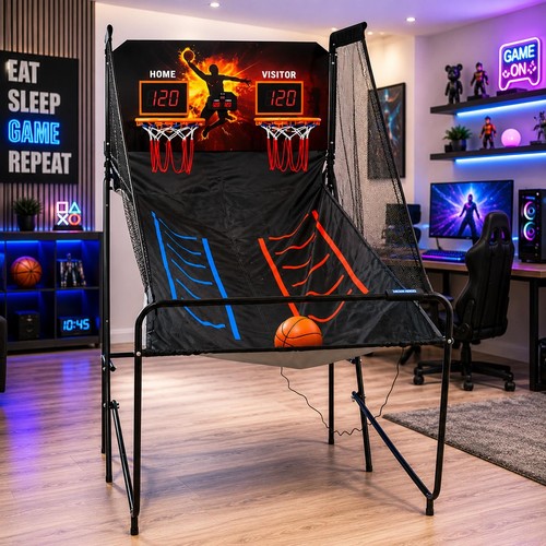 Foldable dual shot basketball - shot,