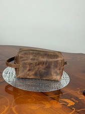 Genuine Waxed Leather Toiletry