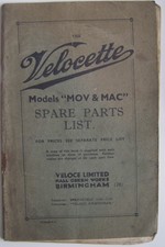 Velocette MOV MAC  1938 Illustrated Parts List