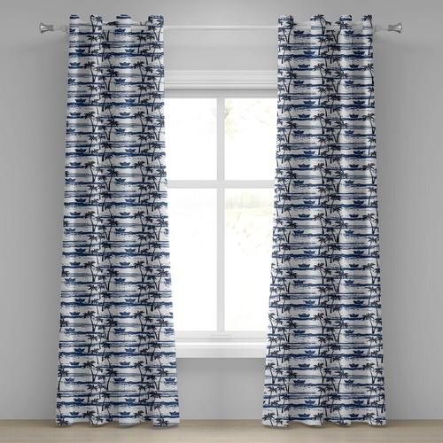 Palm tree panels eyelet - palm, 2-panels