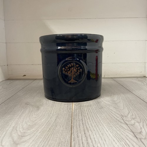 Large glazed terracotta pot - glazed,