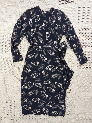 Vintage 1940s rayon - 1940s, printed