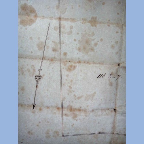 1820 antique hand drawn land - hand,