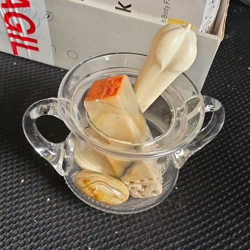 Handmade glass stone mortar - handmade,