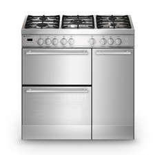 DeLonghi 90cm Dual Fuel Triple Cavity Range Cooker Stainless Steel SELECT 90DF3