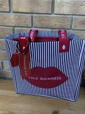 Lulu Guinness Tote Bag Just One More Stripped New With Tags