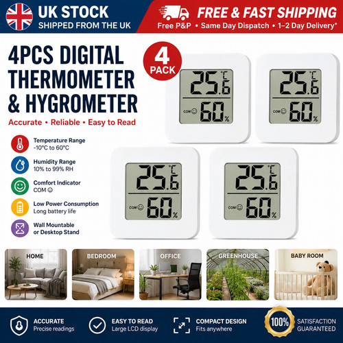 4pcs digital lcd thermometer - digital,