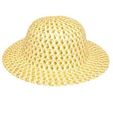 Easter Woven Bonnet, Arts and Crafts - Summer Hat - Yellow