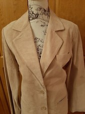 Stunning Washable Stone Suede Jacket By Beth Terrell Size S BNWOT 