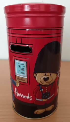 Harrods post box money tin - box,