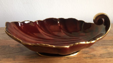 Vintage Carlton Ware  Rouge Royale  vintage lustre ware Dish with gold trim GCon