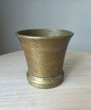 Vintage brass mortar solid - vintage, –