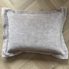 Laura Ashley rectangular cushion warm taupe velvet 17x13” duck feather pad incl.