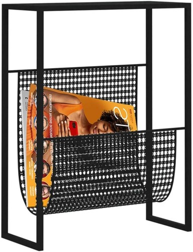 Black metal side table - black,