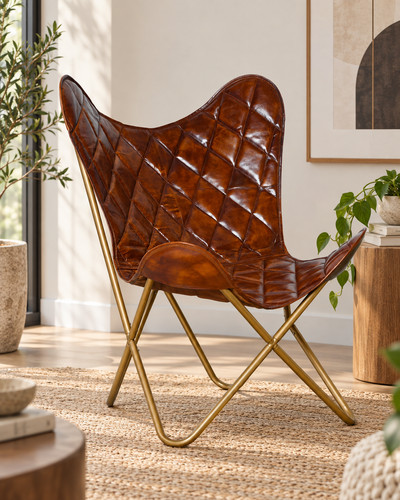 Vintage brown leather - brown,