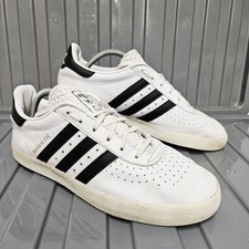 Adidas Originals 350 Mens Size UK 9 White Black Gold Leather Trainers CQ2780