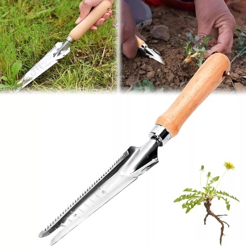 Wooden handle weeder puller - wooden,