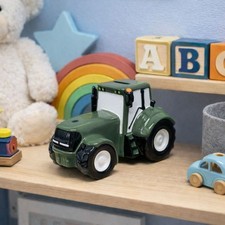 Ceramic Red Tractor Money