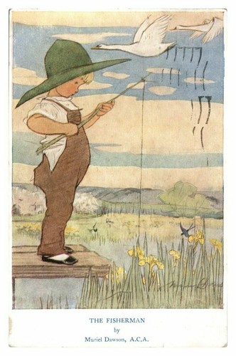 Vintage printed postcard - , young