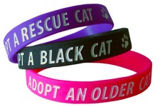 3 Cat Charity Wristbands Adopt