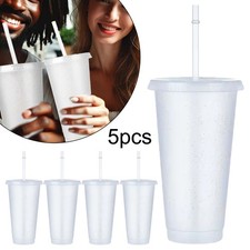 Cups with Lid & Straw - Pack