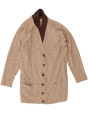 OLIVER BY VALENTINO Womens Cardigan Sweater UK 14 Medium Beige Wool CF06