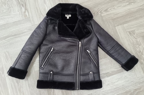 Topshop black faux leather - black,