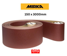 Mirka 150mm x 3000mm Abrasive Sanding Belts, Linisher, Pad Sander, Belt Sander