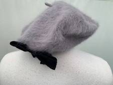 Grey Women's Beret Hat Polyester Blend One Size Matalan