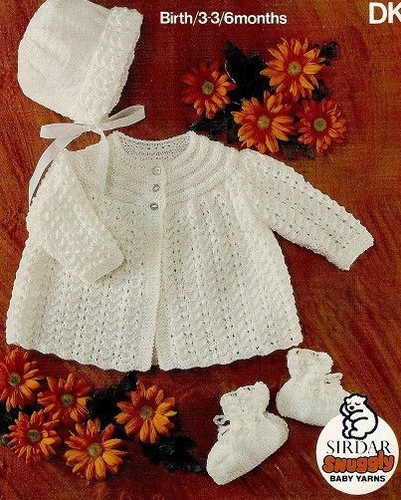 Baby knitting pattern - baby, matinee