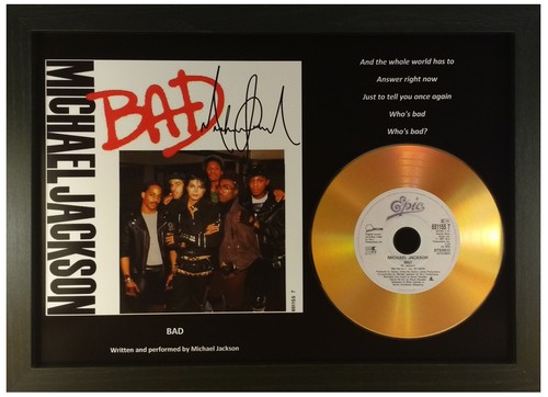 Michael jackson bad - 'bad', signed