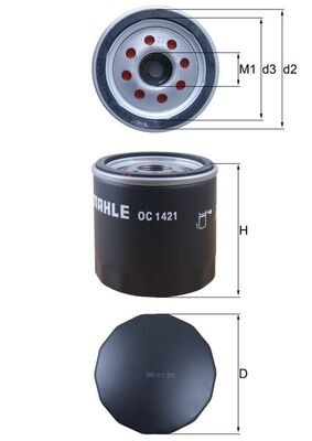 Knecht 1421 oil filter - oil, for