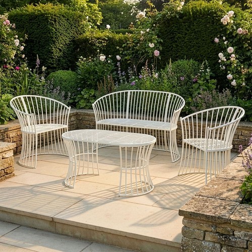 Vintage cream garden furniture - garden,