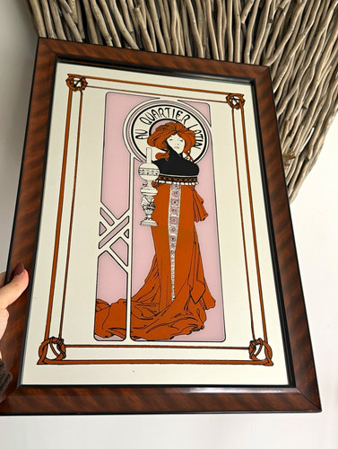 Vintage alphonse mucha mirror - vintage,