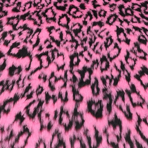 Cerise leopard jacquard fur - -,
